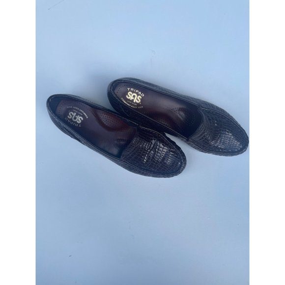 SAS Women's Simplify everyday Slip On Loafer Brown supple leather size 8m pre-ow - Picture 8 of 16